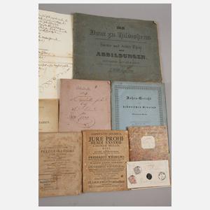 Konvolut alte Schriften, Kalender etc.