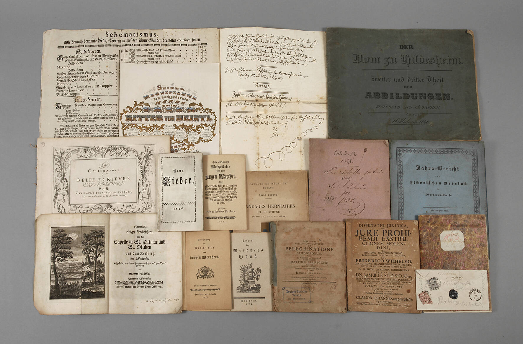 Konvolut alte Schriften, Kalender etc.