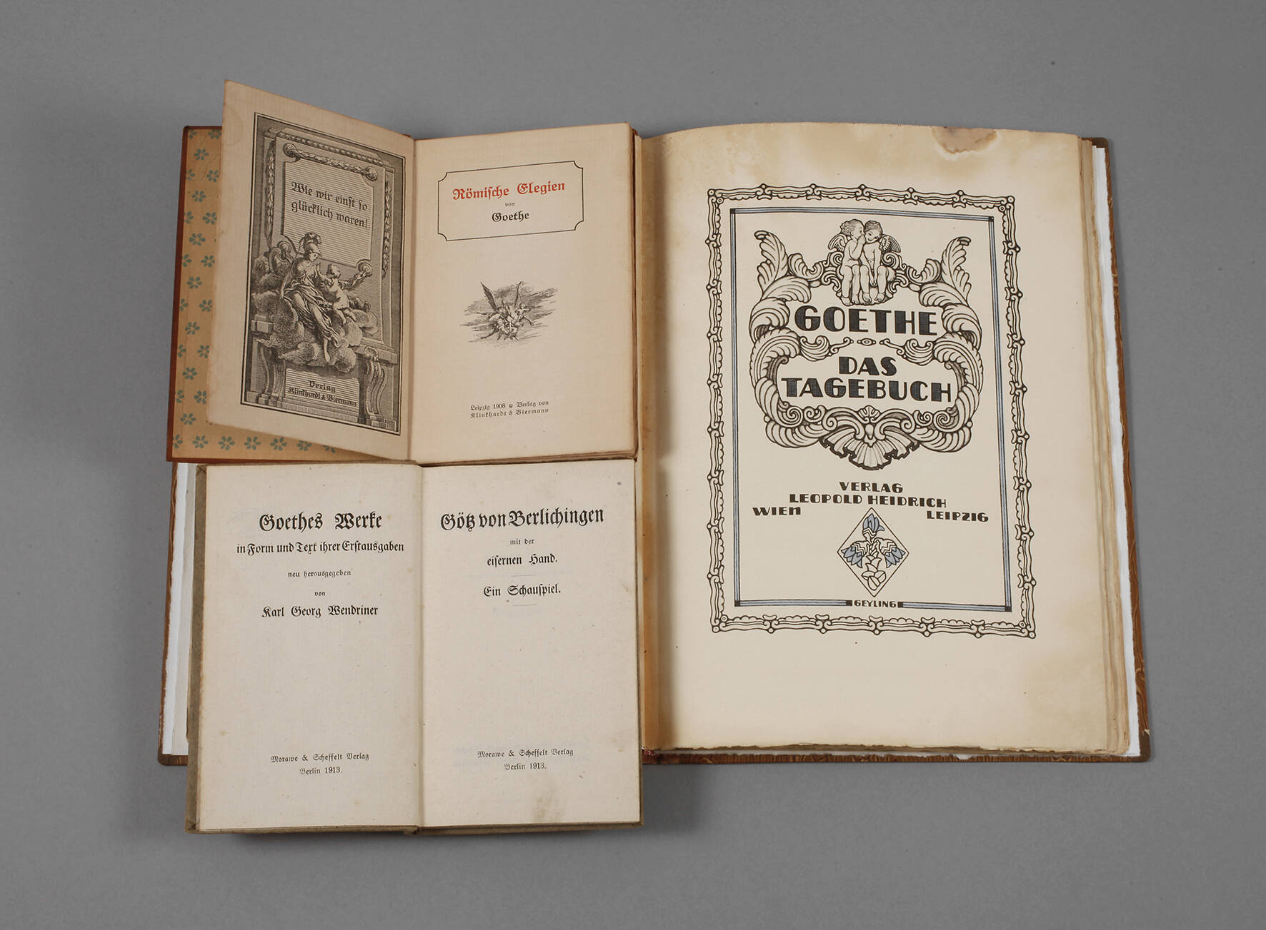 Drei Liebhaberausgaben Goethe