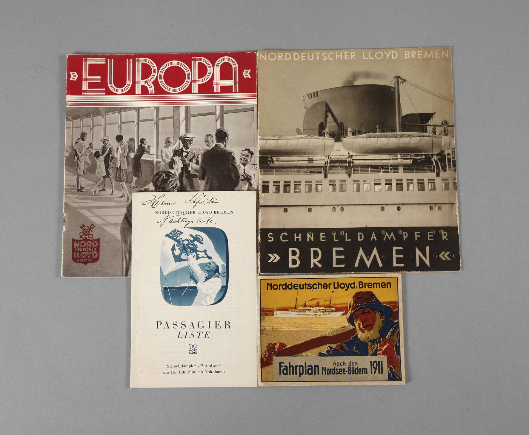 Vier Prospekte Norddeutscher Lloyd Bremen