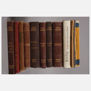 Konvolut Reiseführer Baedeker/Meyers