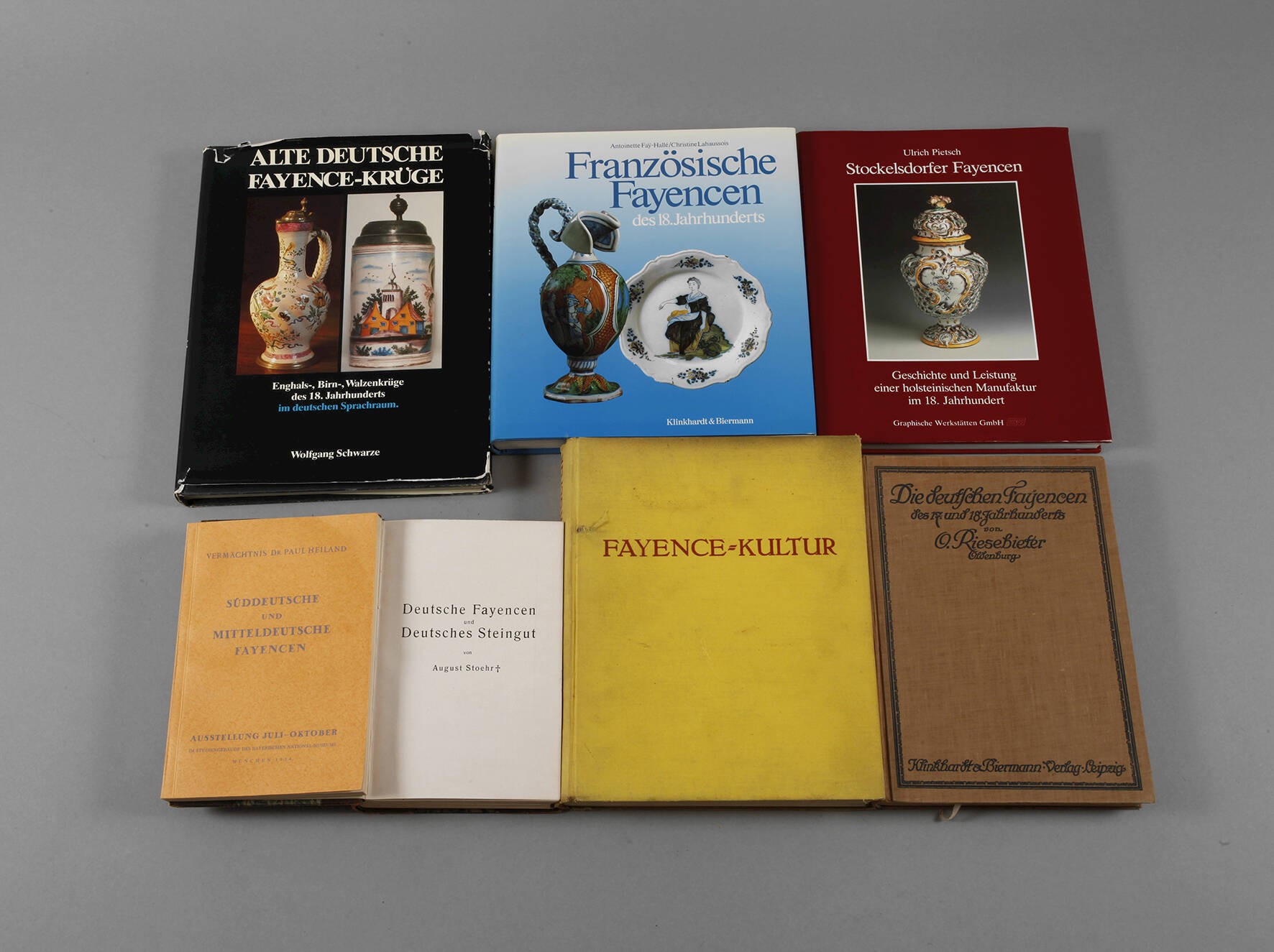 Konvolut Fachliteratur Fayencen
