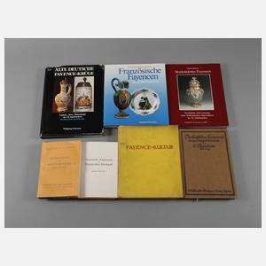 Konvolut Fachliteratur Fayencen