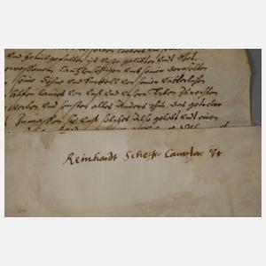 Lehensbrief Landgraf Moritz von Hessen Kassel