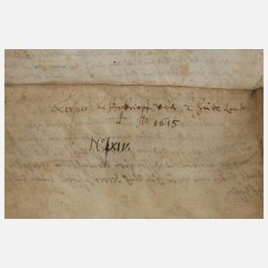 Lehensbrief Landgraf Moritz von Hessen Kassel