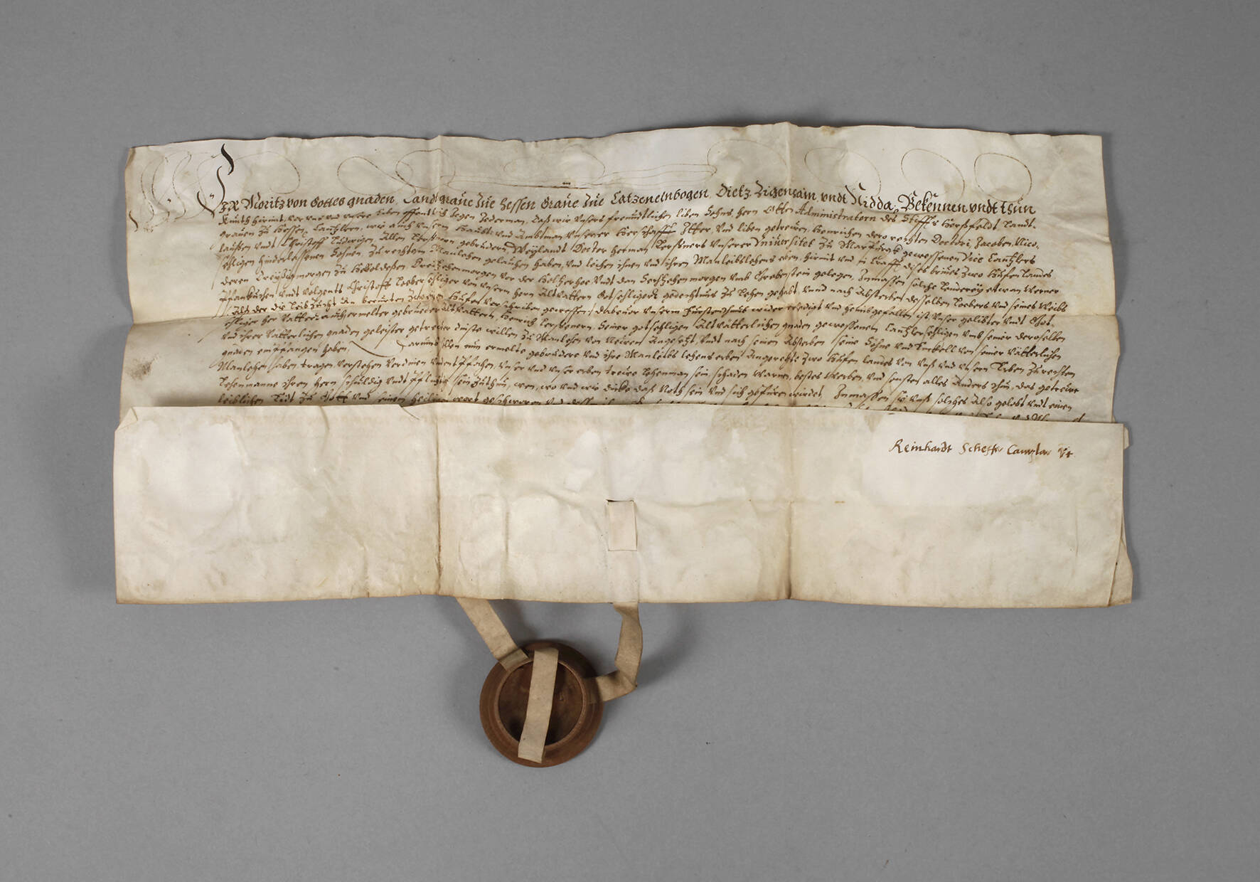 Lehensbrief Landgraf Moritz von Hessen Kassel