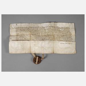 Lehensbrief Landgraf Moritz von Hessen Kassel