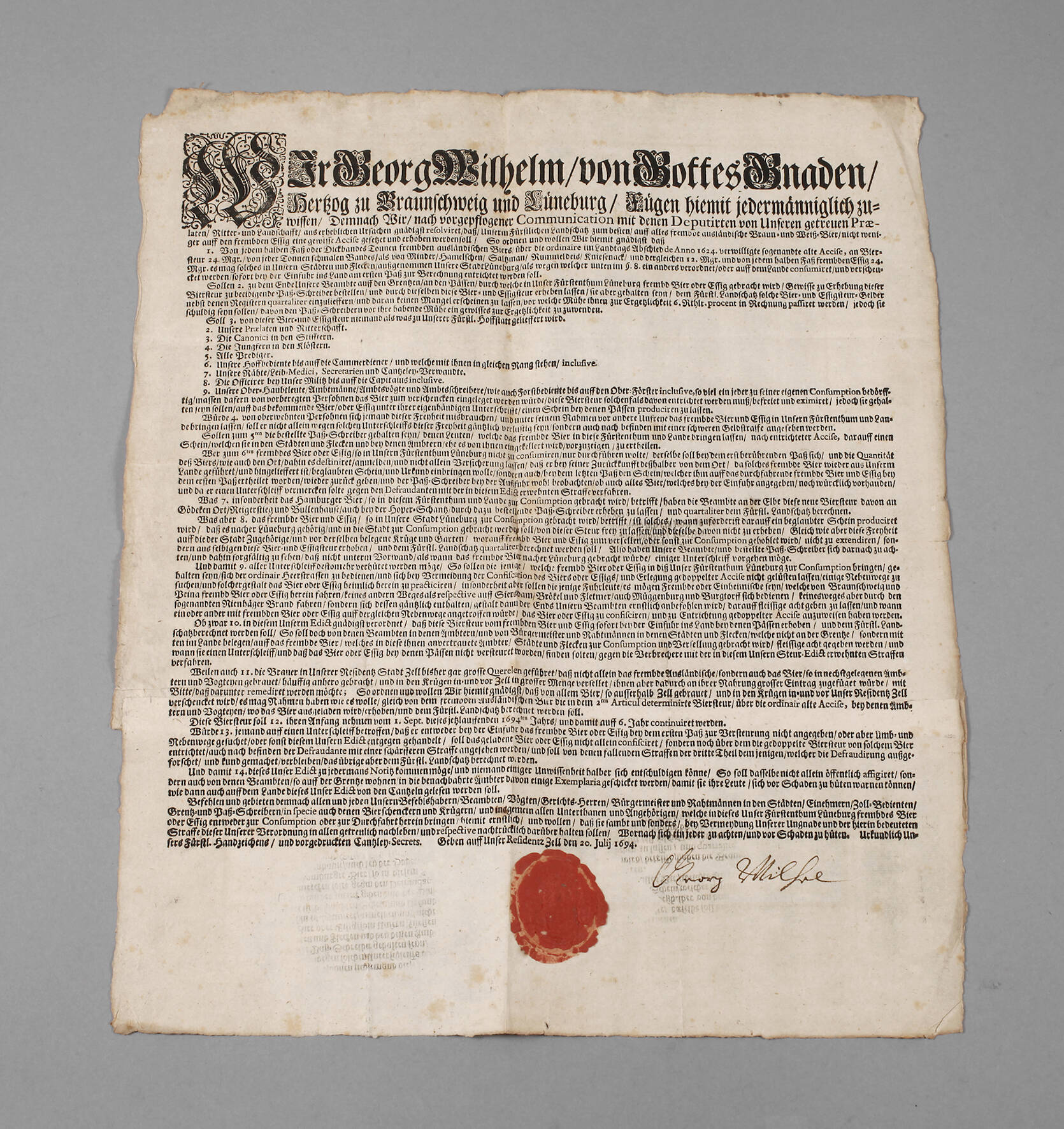 Dekret über den Bierhandel