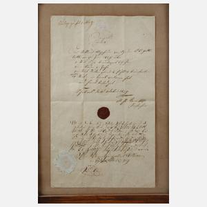 Zwei Beurkundungen um 1820