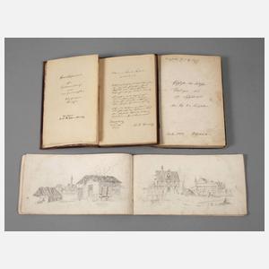 Drei Abschriften- und Zeichenbücher