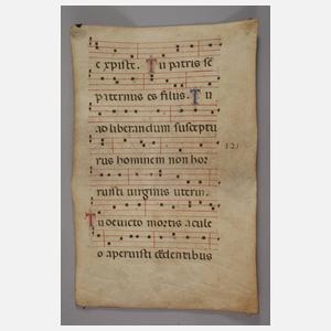 Zwei Antiphonarblätter