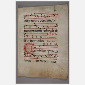 Zwei Antiphonarblätter