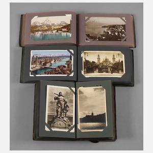 Drei Ansichtskartenalben Schweiz und Tirol