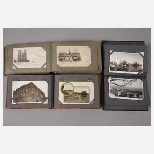 Drei kleine Ansichtskartenalben
