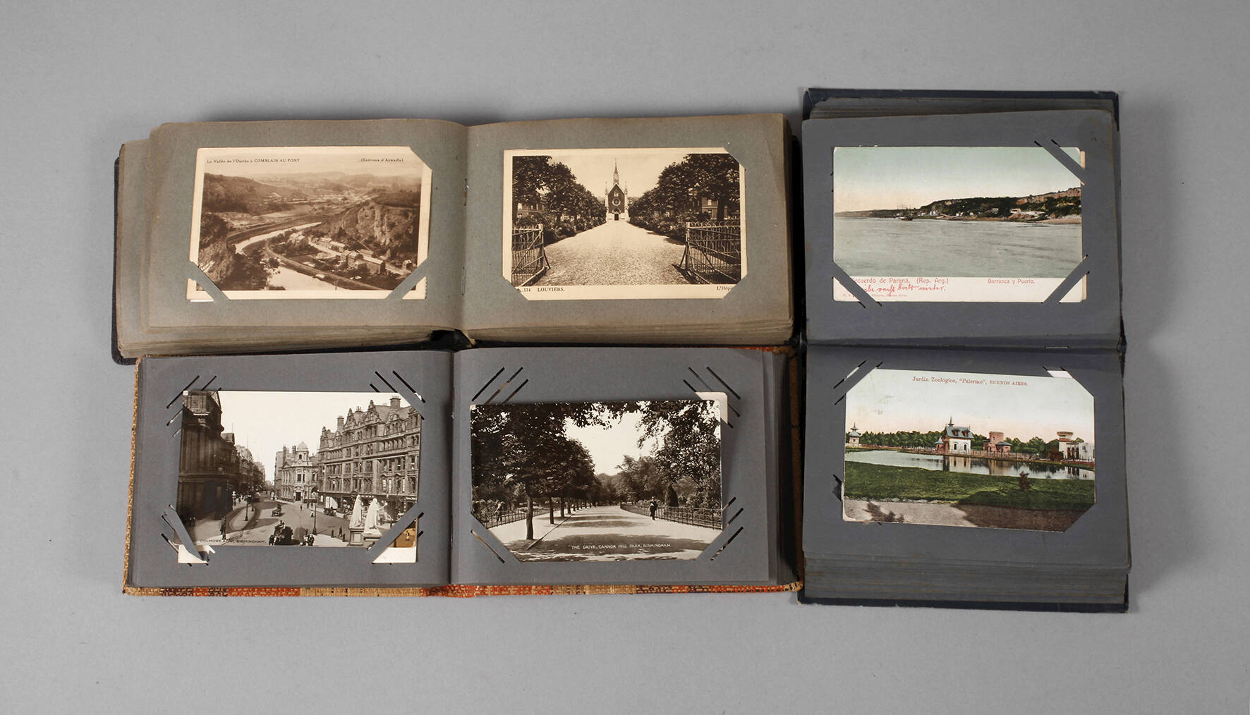 Drei kleine Ansichtskartenalben