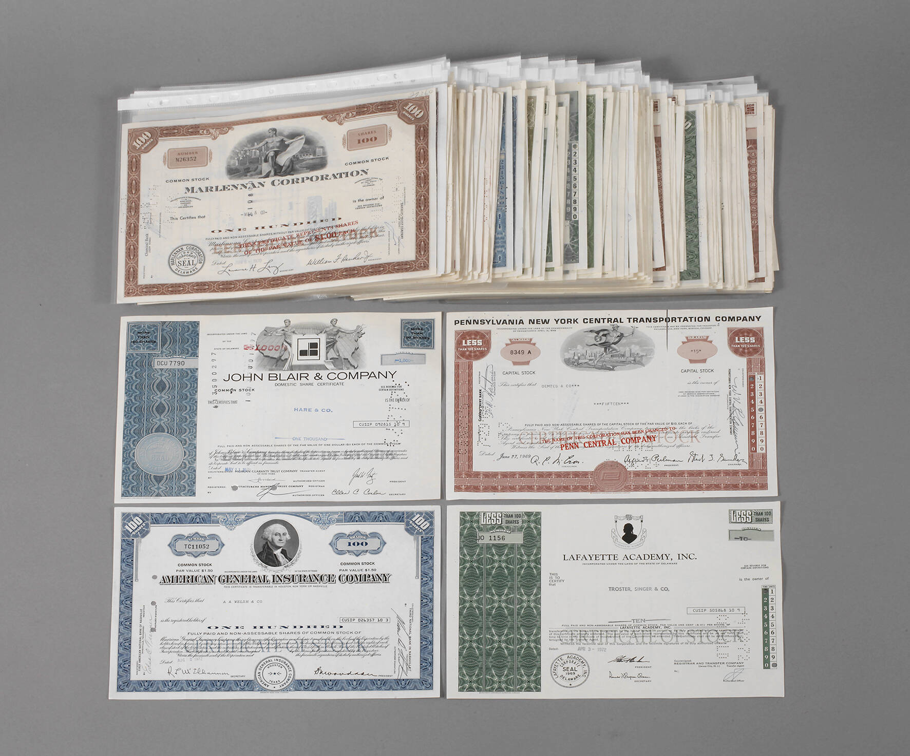 Konvolut Aktien Amerika