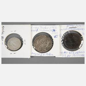 Drei Münzen Sachsen/Thüringen