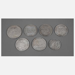 Sechs Münzen Preußenkönige