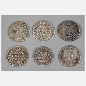 Konvolut 1/16 Taler Schleswig-Holstein