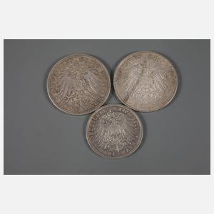 Drei Münzen Preußen