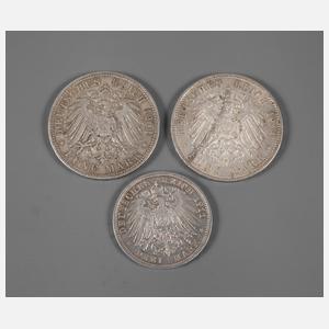 Drei Münzen Preußen