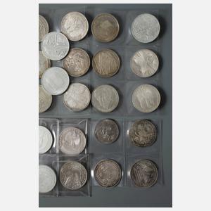 Konvolut 10 DM und 10 Euro Gedenkmünzen