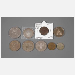 Konvolut Münzen Russland