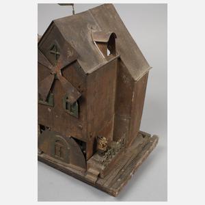 Tischuhr in Form einer Kirche