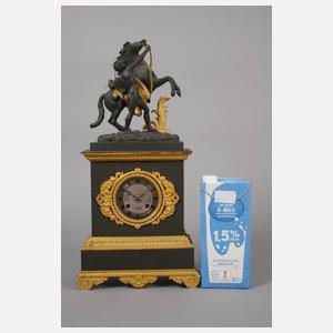 Empire-Kaminuhr "Pferdebändiger"