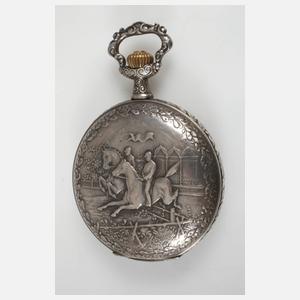 Taschenuhr mit Reitermotiv