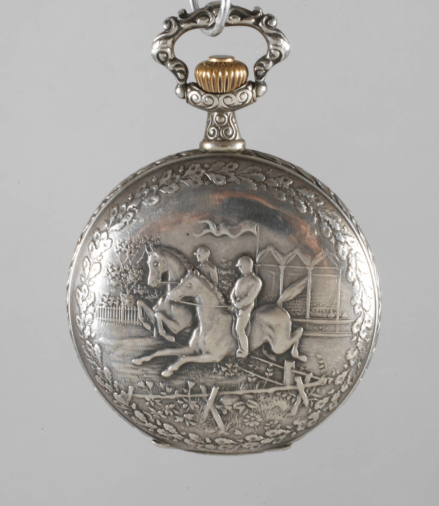 Taschenuhr mit Reitermotiv