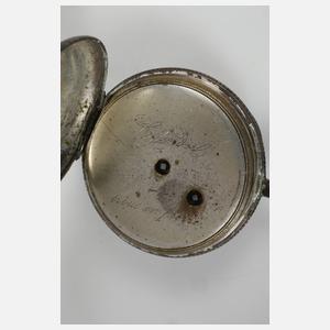 Schlüsseluhr Silber