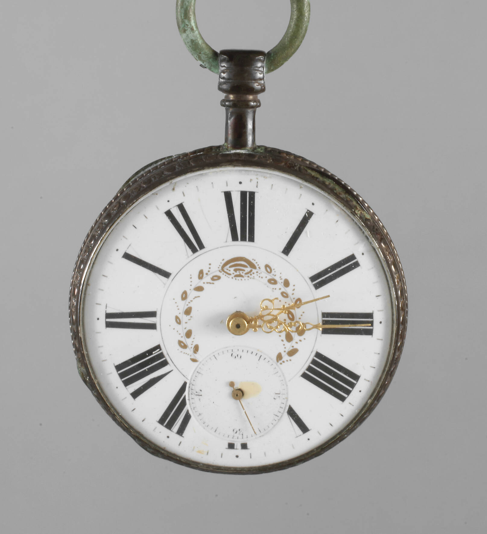 Schlüsseluhr Silber