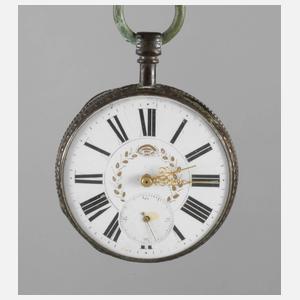 Schlüsseluhr Silber