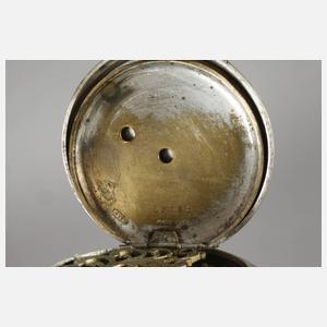 Schlüsseluhr Silber