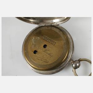 Schlüsseluhr Silber