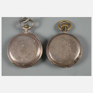 Zwei Taschenuhren Silber