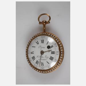 Feine Spindeltaschenuhr Gold
