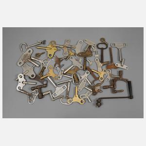 Konvolut Uhrenschlüssel