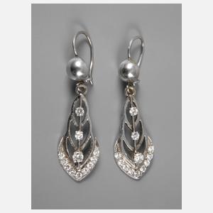 Paar Ohrhänger mit Brillanten