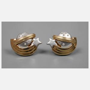 Paar Ohrstecker mit Brillanten