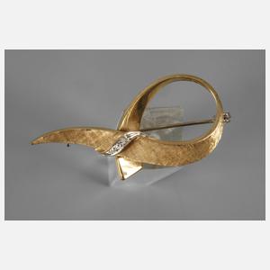 Brosche mit Diamanten