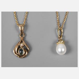 2 Ketten mit Anhänger