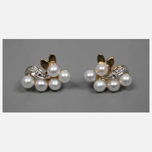 Paar Ohrstecker mit Perlen