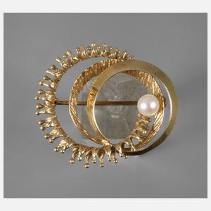 Brosche mit Perle