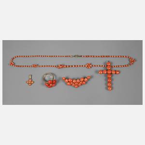 Konvolut Korallenschmuck