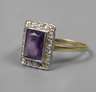 Damenring mit Amethyst und Diamanten