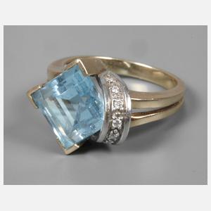 Damenring mit Blautopas