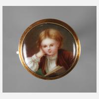 Brosche mit Porzellanmalerei111