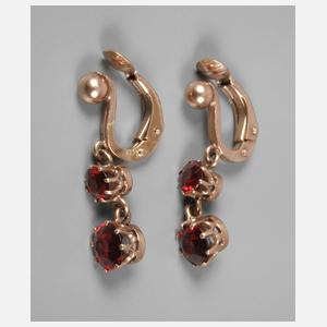 Ohrclips mit Granatbesatz